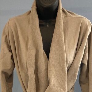 NEW Gaia Conceptions Organic Cotton  Cocoon Belted Cropped Jacket / S